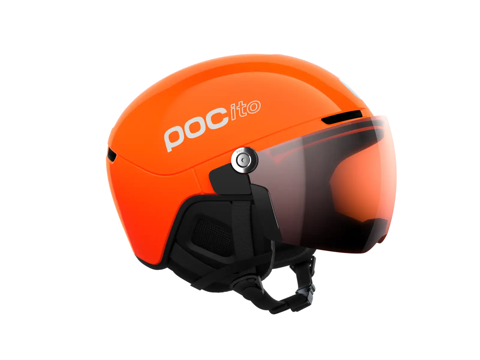 POC POCito Obex Visor detská lyžiarska prilba Fluorescent Orange