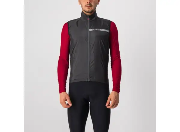 Castelli Squadra Stretch pánska vesta Light Black/Dark Gray