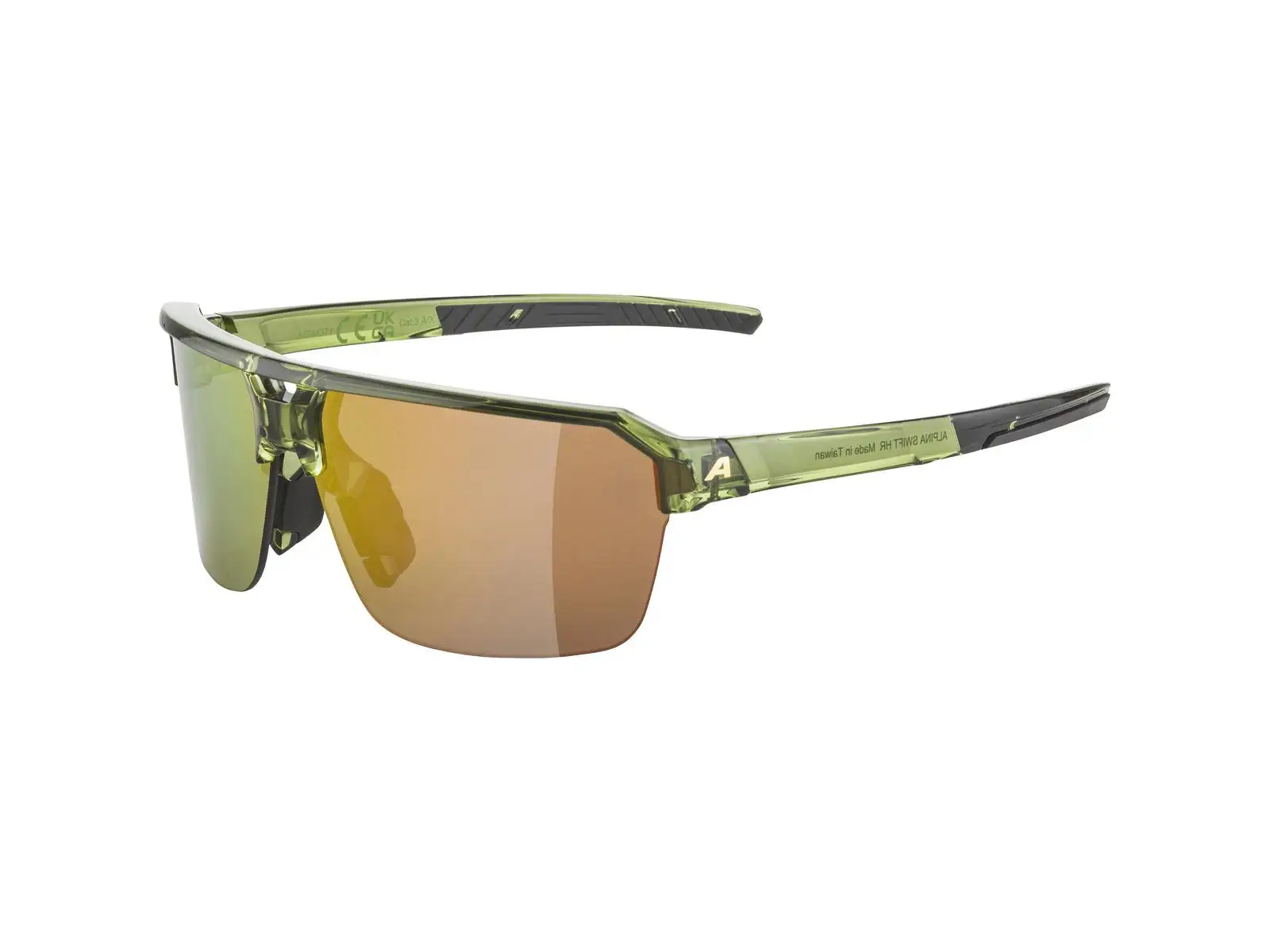 Alpina Swift HR okuliare Green Transparent Gloss