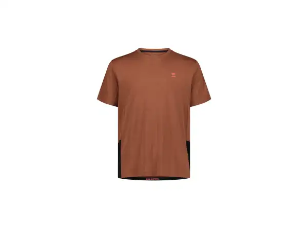 Mons Royale Tarn Merino pánske tričko krátky rukáv Cinnamon / Black