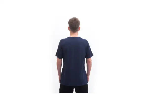 Sensor Merino Blend Moon pánske tričko krátky rukáv Deep Blue