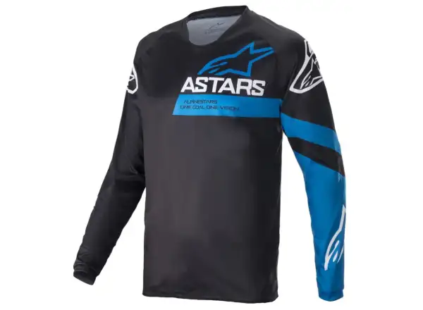 Alpinestars Racer V3 pánsky dres s dlhým rukávom Black/Bright Blue