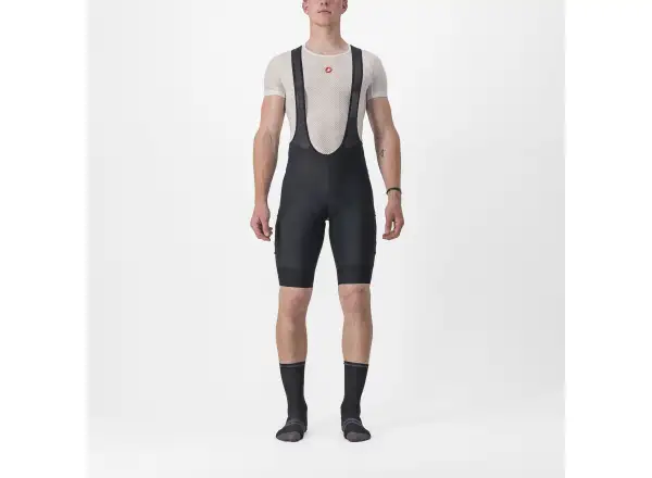 Castelli Unlimited Cargo pánske kraťasy s trakom a vložkou Black