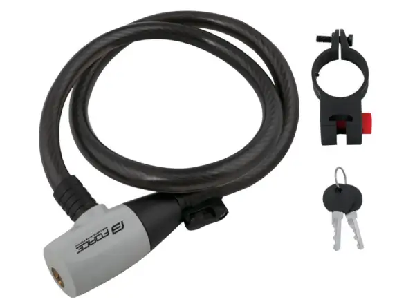 Silový špirálový zámok 80 cm/12 mm s držiakom