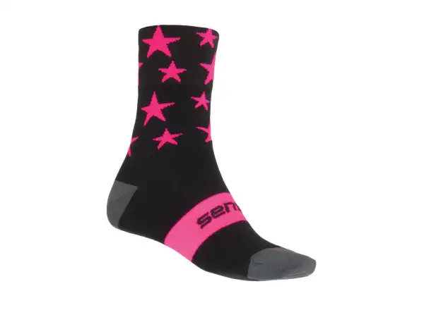 Sensor Stars ponožky čierna/ružová