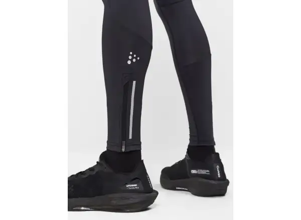 Craft ADV Essence Zip 2 pánske bežecké nohavice čierna