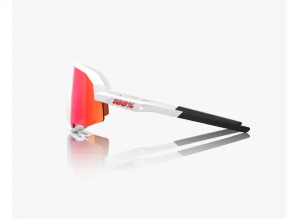 100% Slendale okuliare Matt White/HiPER Red Multilayer Mirror