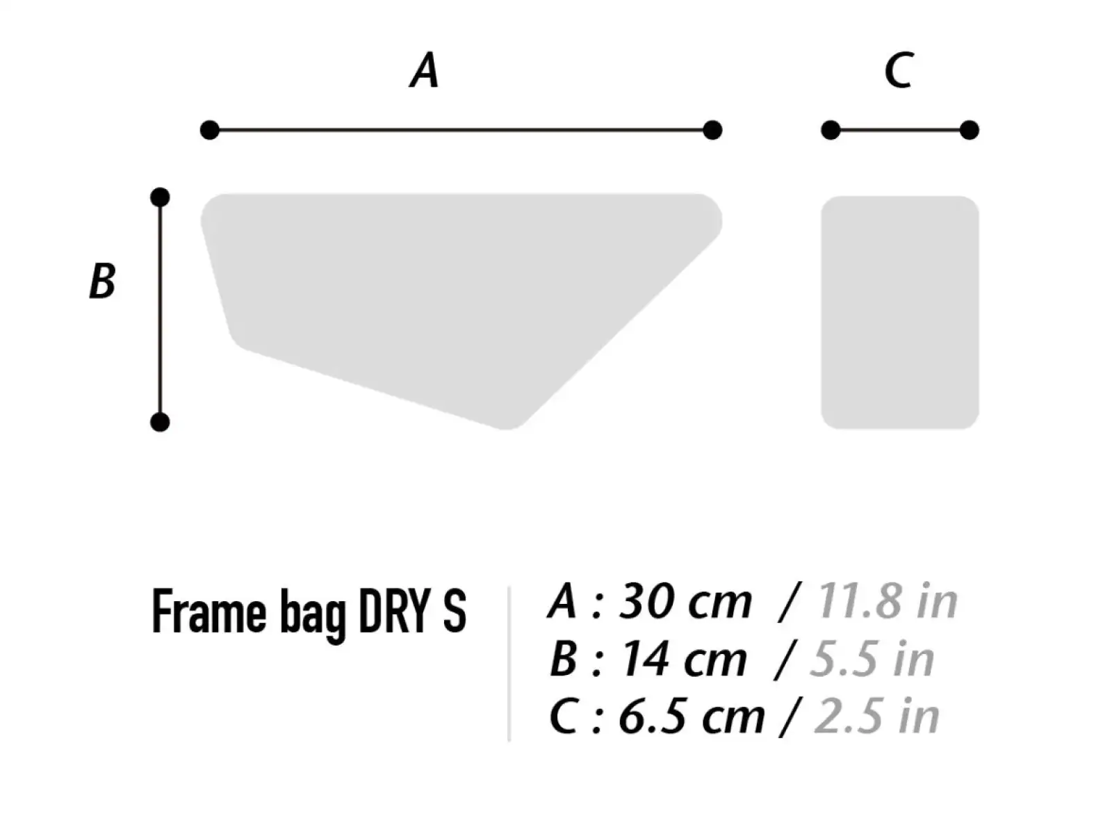 Woho X-Touring Frame bag Dry 2 l rámová taška Honeycomb iron Grey