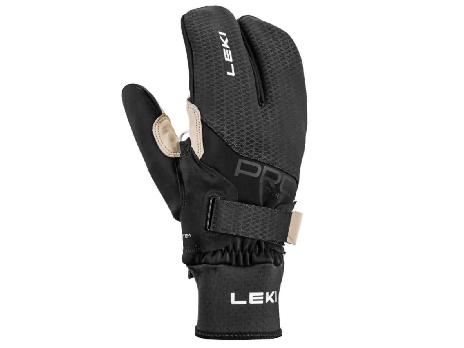 Leki PRC Premium ThermoPlus Shark Lobster bežecké rukavice Black-Sand