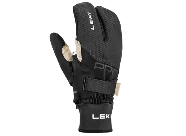 Leki PRC Premium ThermoPlus Shark Lobster bežecké rukavice Black-Sand