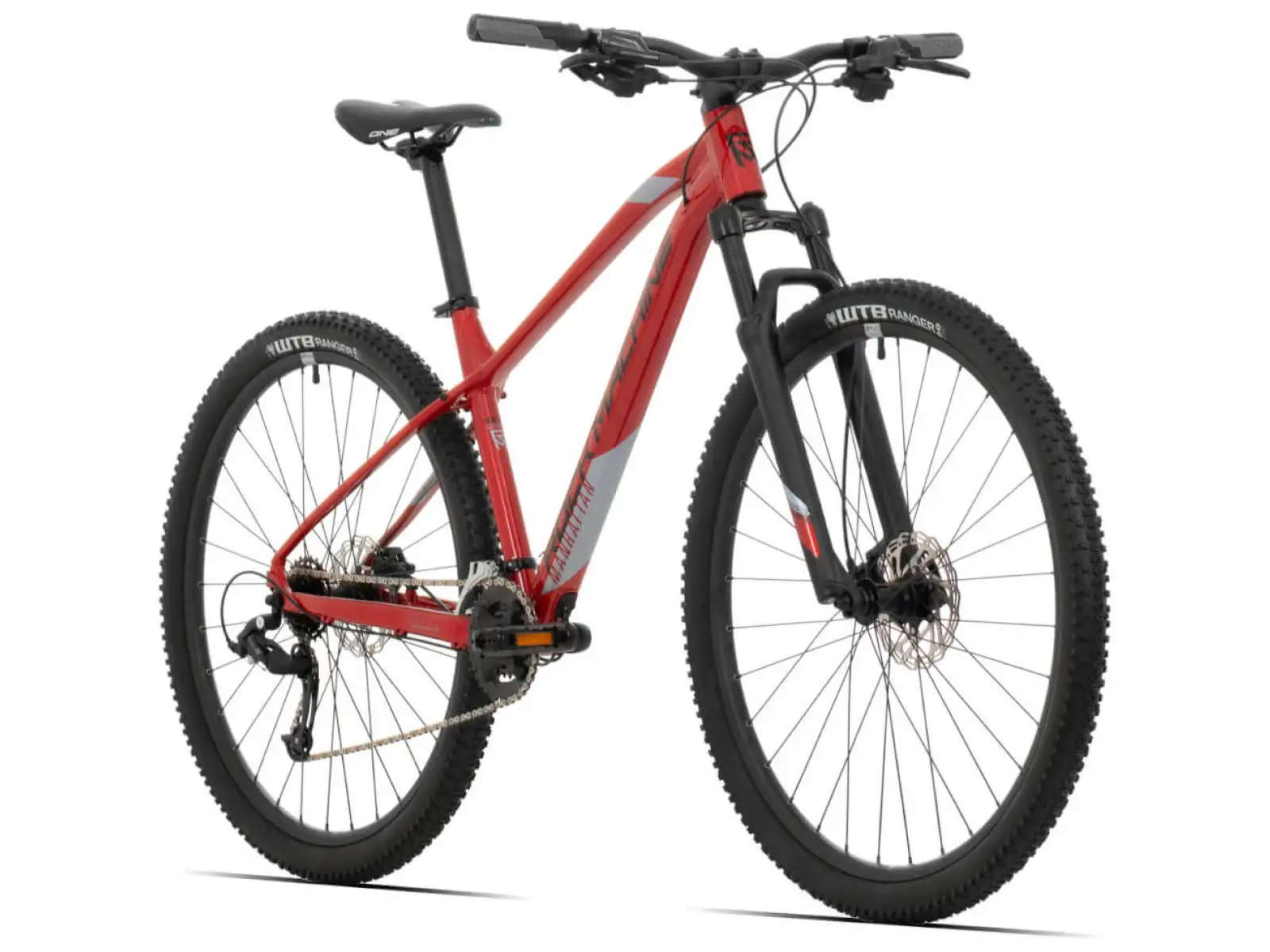 Rock Machine Manhattan 40-29 gloss metallic orange/silver horský bicykel