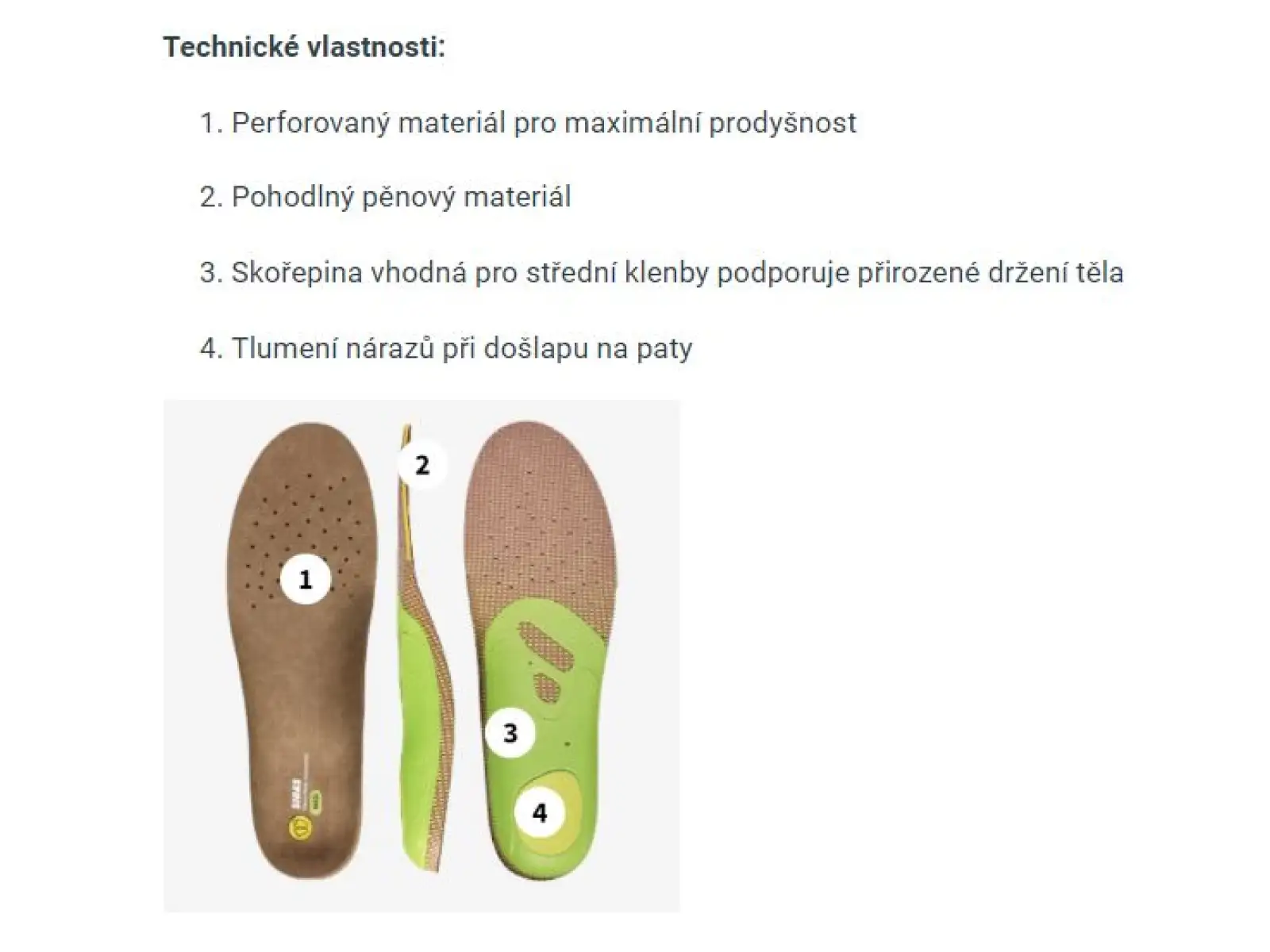 Sidas 3Feet Outdoor Mid vložky do topánok stredná klenba 1 pár