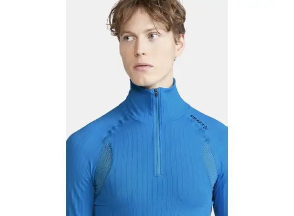 Craft Active Extreme X Zip pánske triko dlhý rukáv modrá