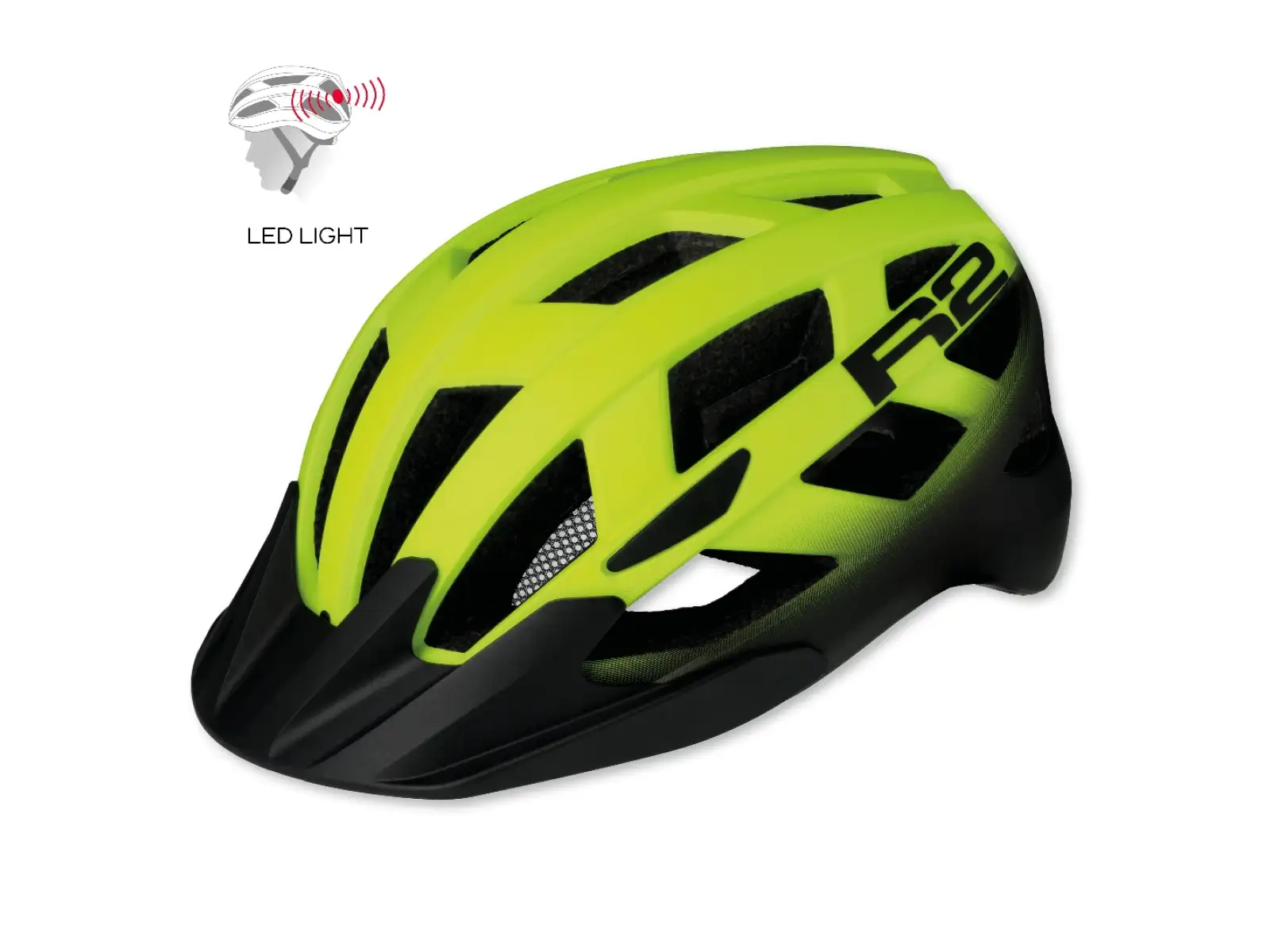 R2 Lumen cyklistická prilba neónová žltá/čierna