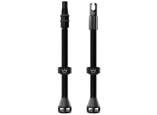 Peatys Holeshot Fast Flow bezdušové ventilky 80 mm Black