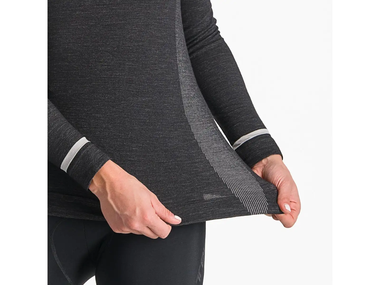 Castelli Merino dámske spodne triko dlhy rukáv čierna