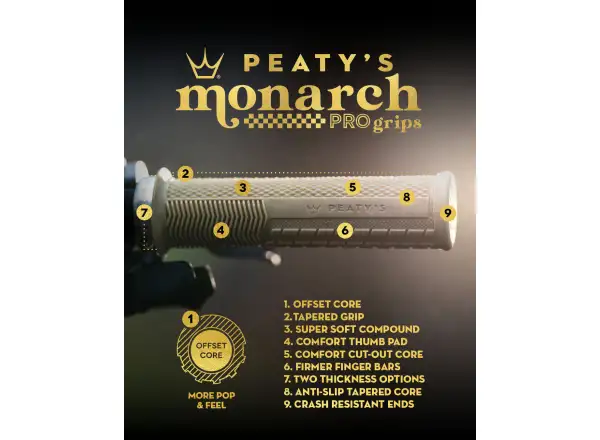 Peatys Monarch Pro Knurl Thin gripy Black