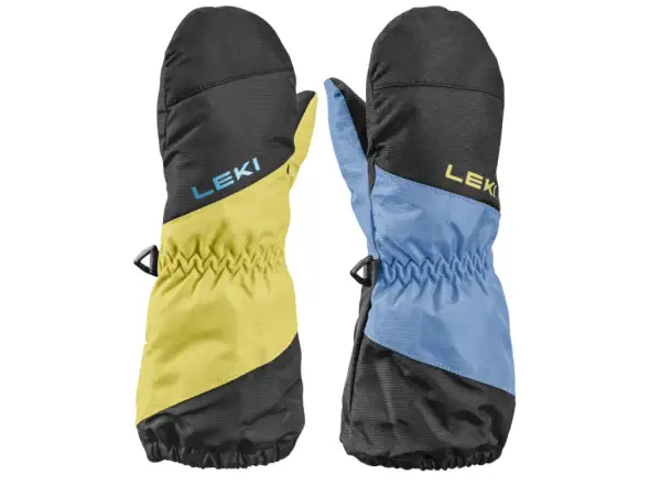Leki Little Swtch Zero Mitt Long detské palčiaky Black/Light Blue/Light Yellow