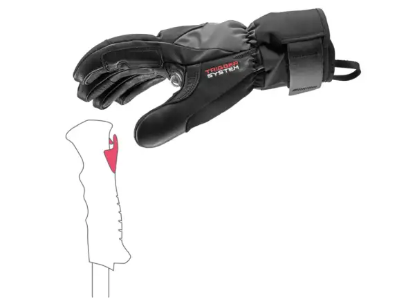 Leki Hevon Thermo 3D zjazdové rukavice Black
