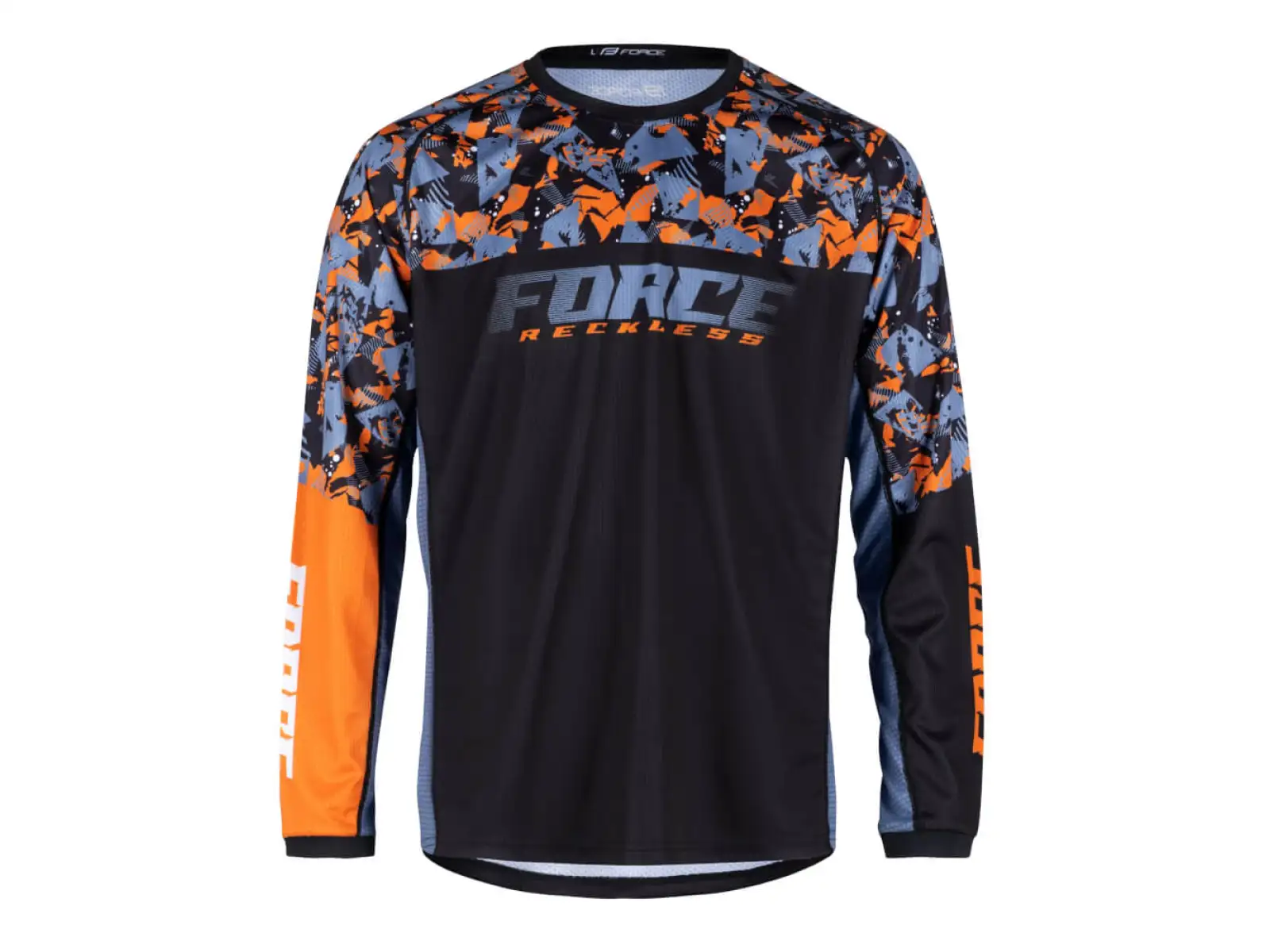 Force Reckless unisex dres dlhý rukáv čierna/oranžová