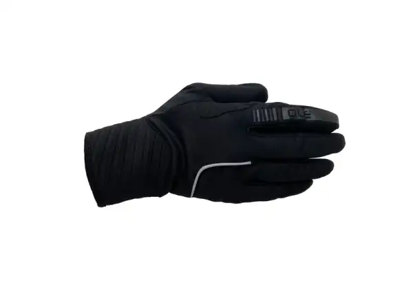 Alé Windprotection dlhé cyklistické rukavice čierna