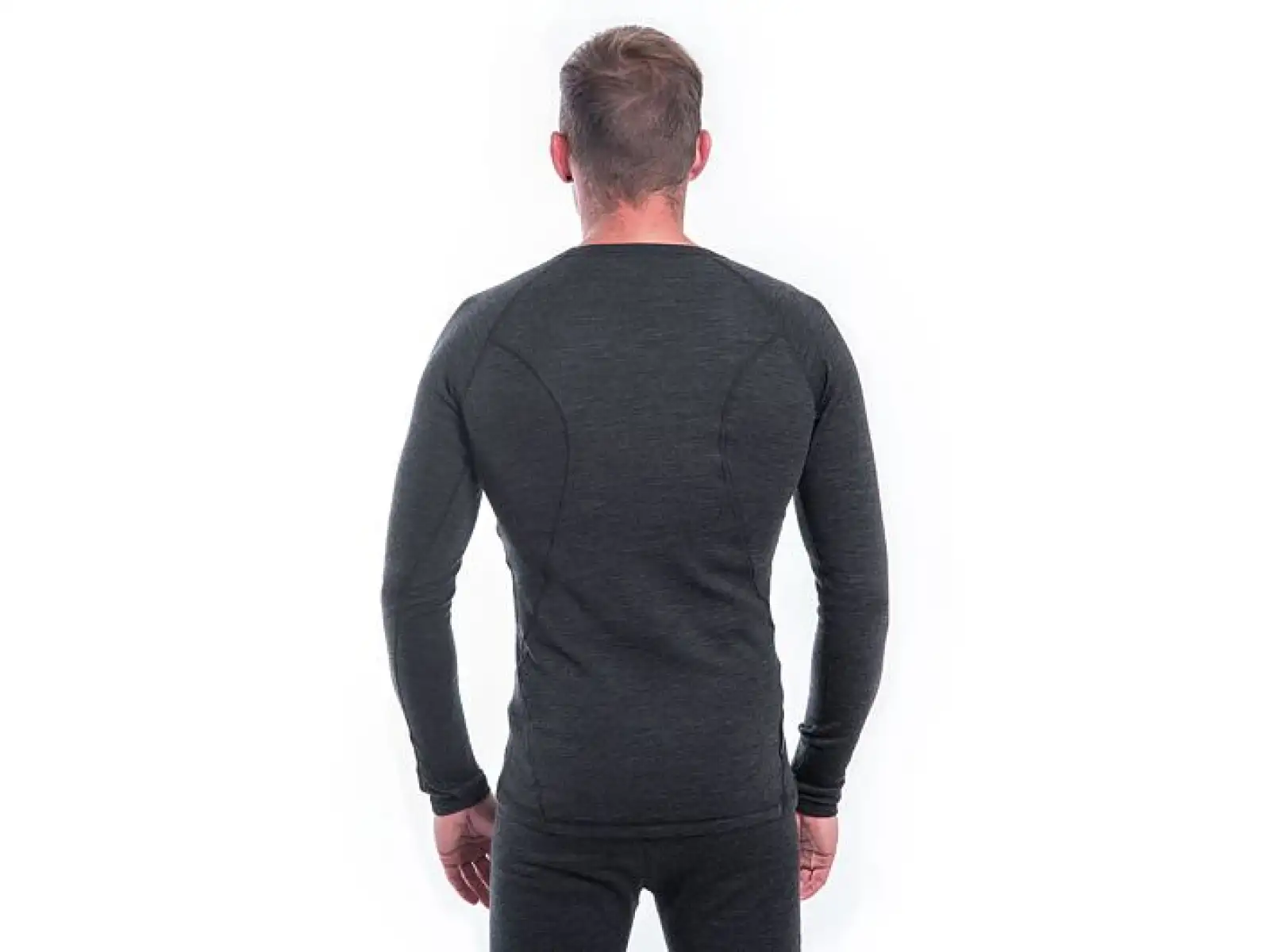 Sensor Merino Bold pánske tričko dlhý rukáv Anthracite Gray