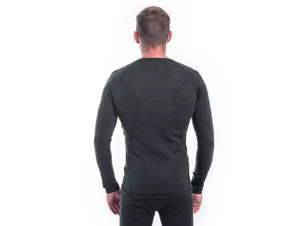 Sensor Merino Bold pánske tričko dlhý rukáv Anthracite Gray