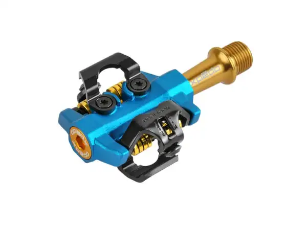 X-pedo CXR Pro SPD nášľapné pedále čierna/modrá Ti