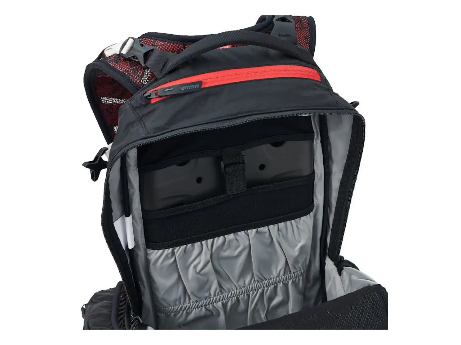 USWE Flow 16 batoh s chráničom chrbtice Black/Red 16 l