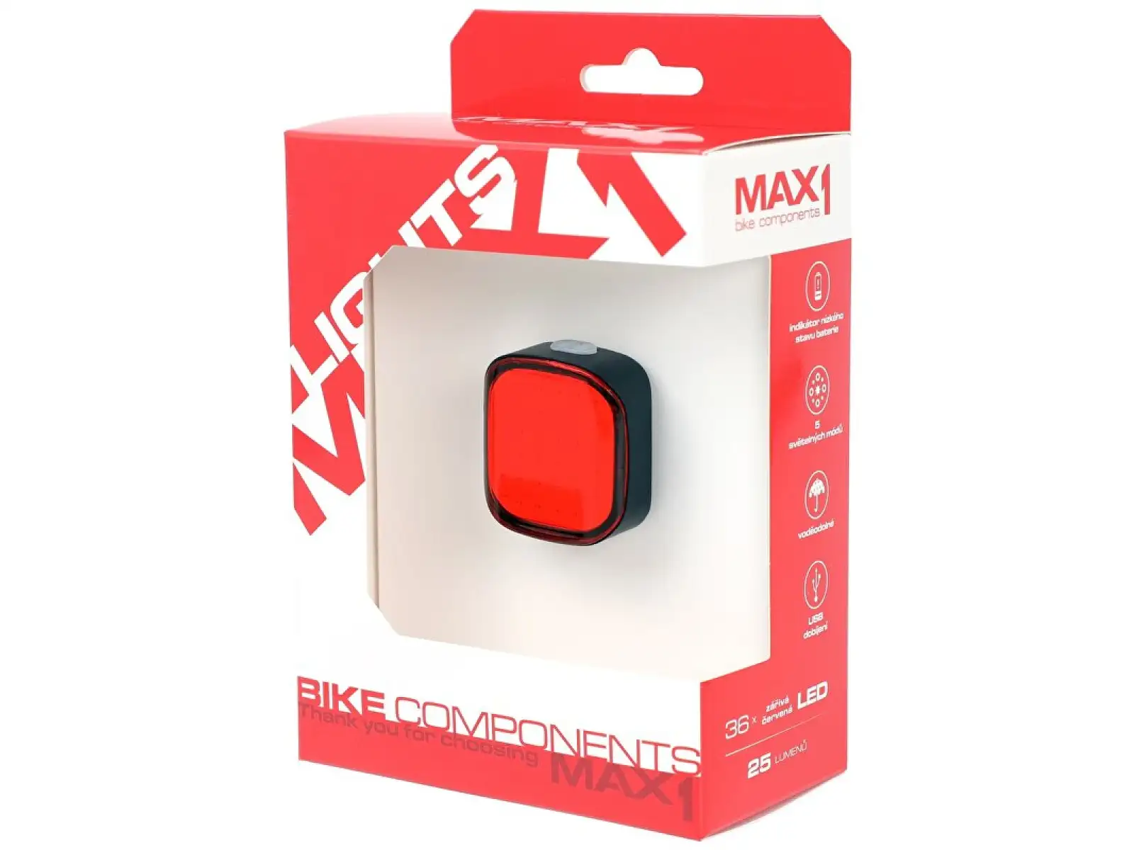 Max1 Sirius USB zadné svetlo
