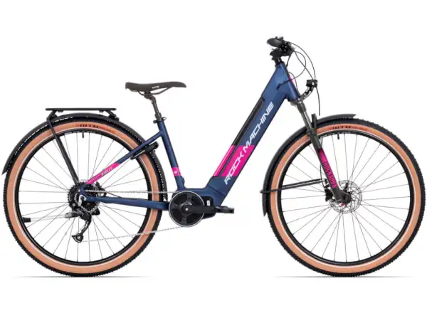 Rock Machine Storm INT e90-29 lady touring matte blue/silver/pink elektrobicykel