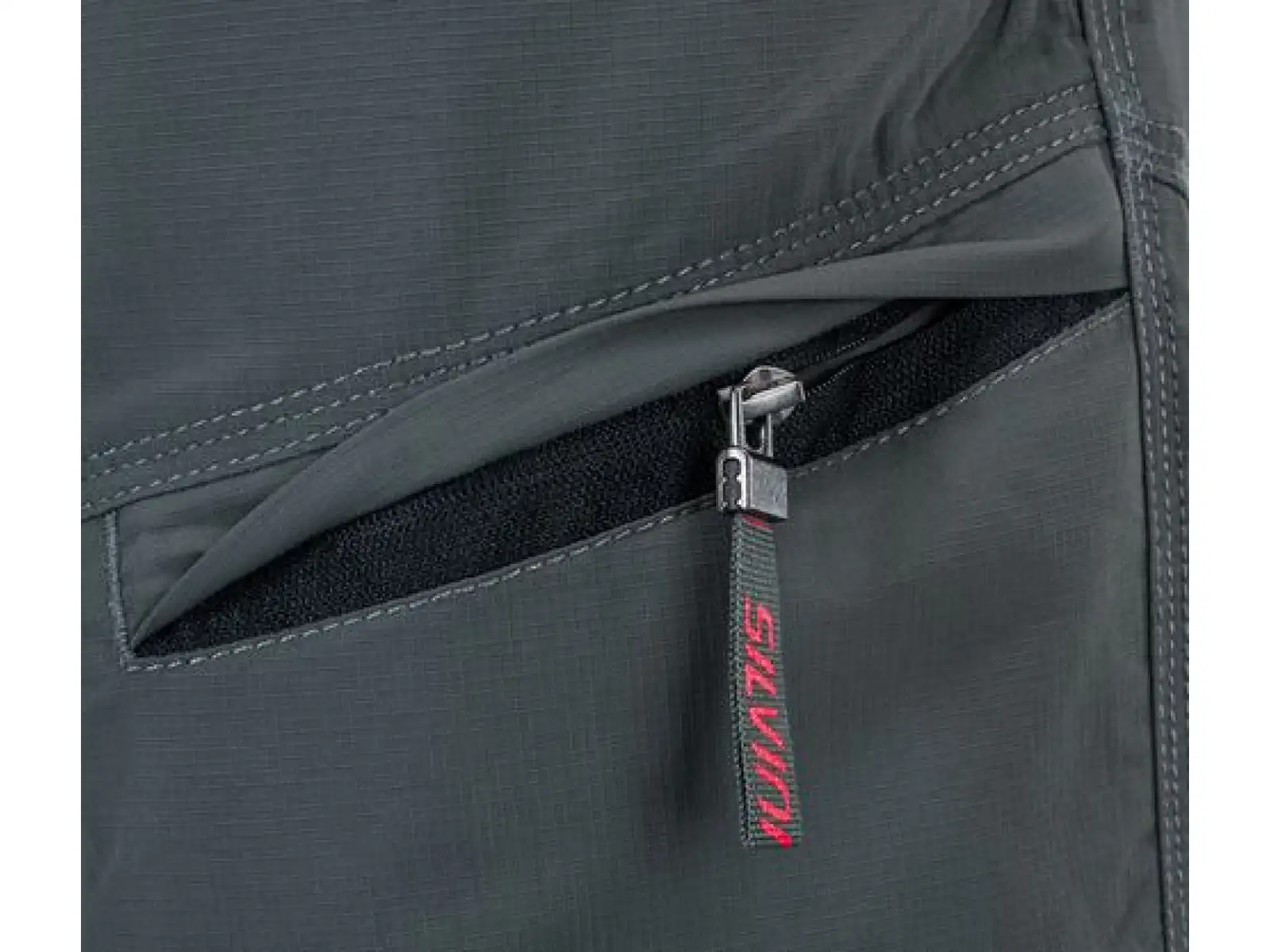 Silvini Rango pánske MTB šortky charcoal/red