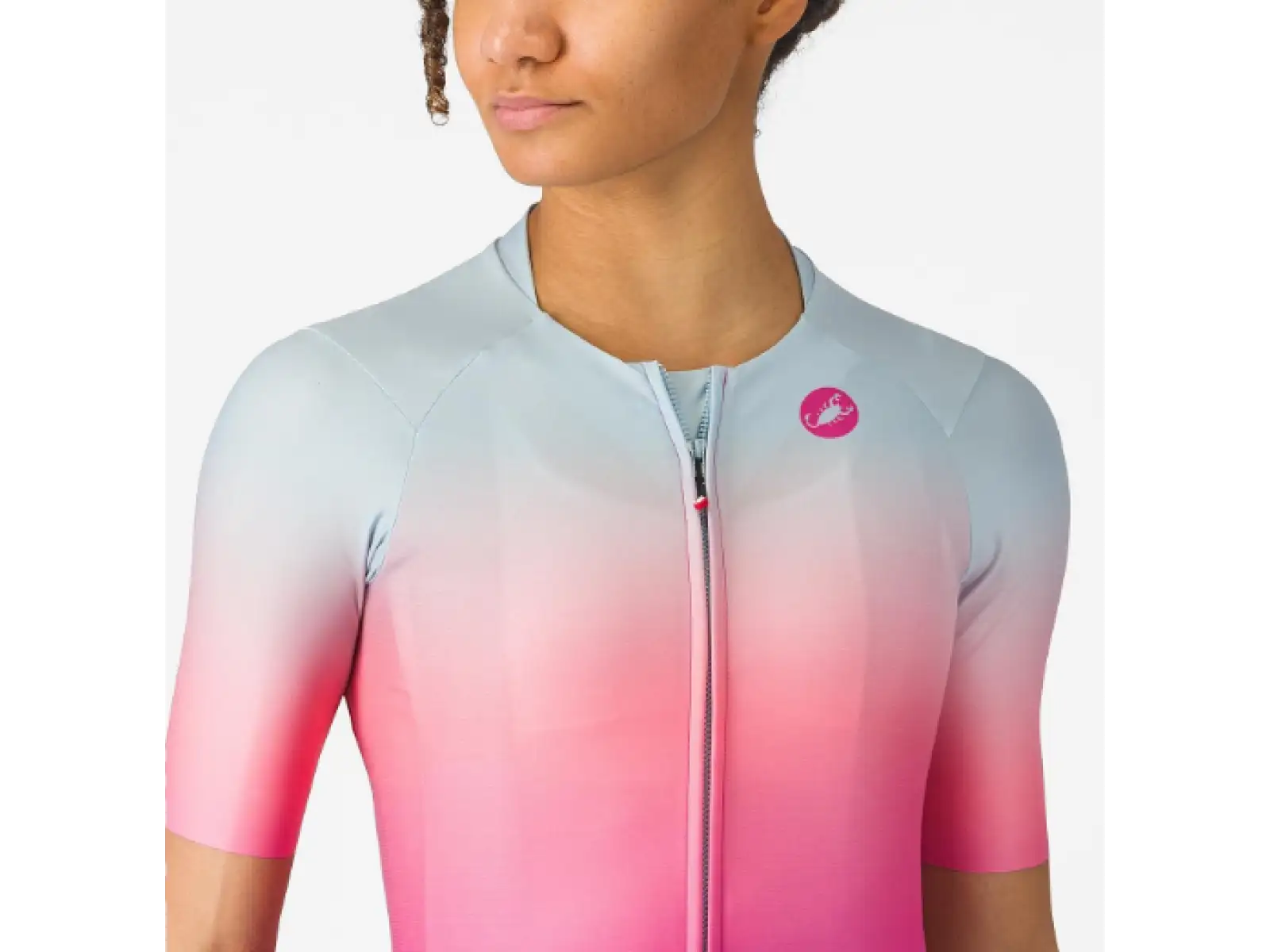 Castelli UPF W dámsky dres Winter Sky/Violet Pink