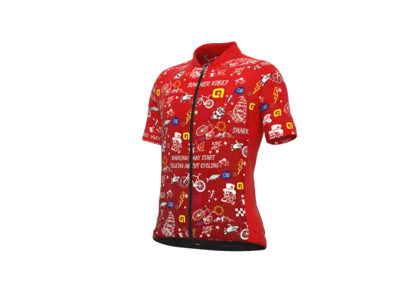 Alé Kids Vibes detský dres krátky rukáv Red