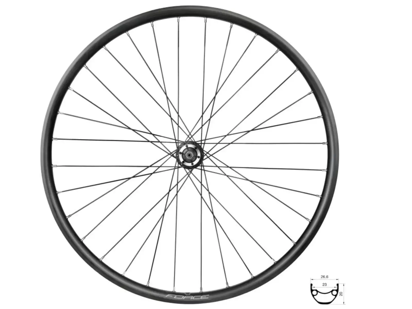 Force XC Disc 584×23 zadné výpletené koleso F804333 32 dier