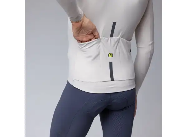 Alé R-EV1 Warm Race pánsky zateplený cyklistický dres Stone