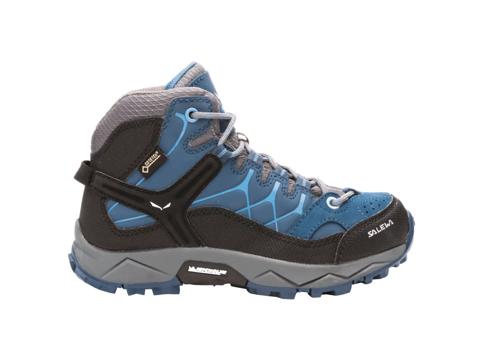 Salewa Alp Trainer Mid GTX detské outdoorové topánky Dark Denim Charcoal