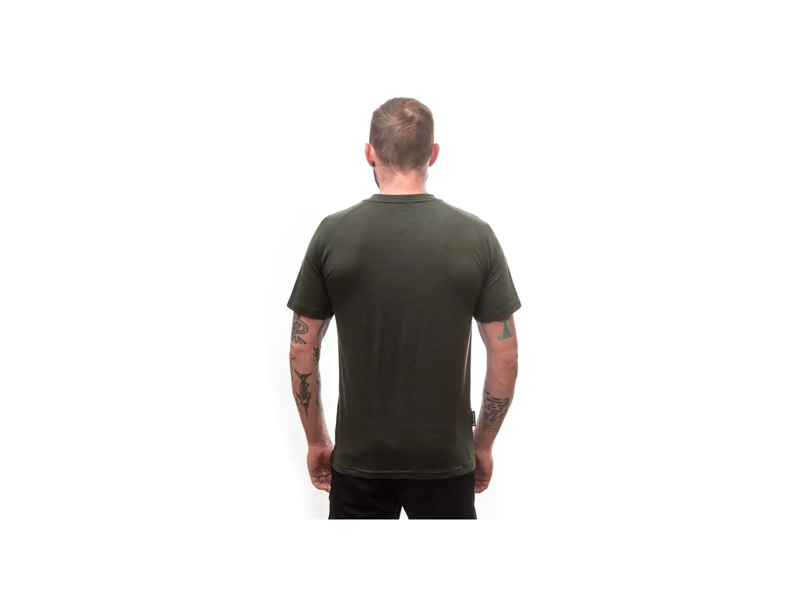 Sensor Merino Air Earth pánske tričko krátky rukáv Olive Green