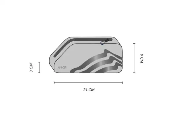 Aevor Top Tube Pack Road Proof taška na hornú rám. trubku 1 l Black