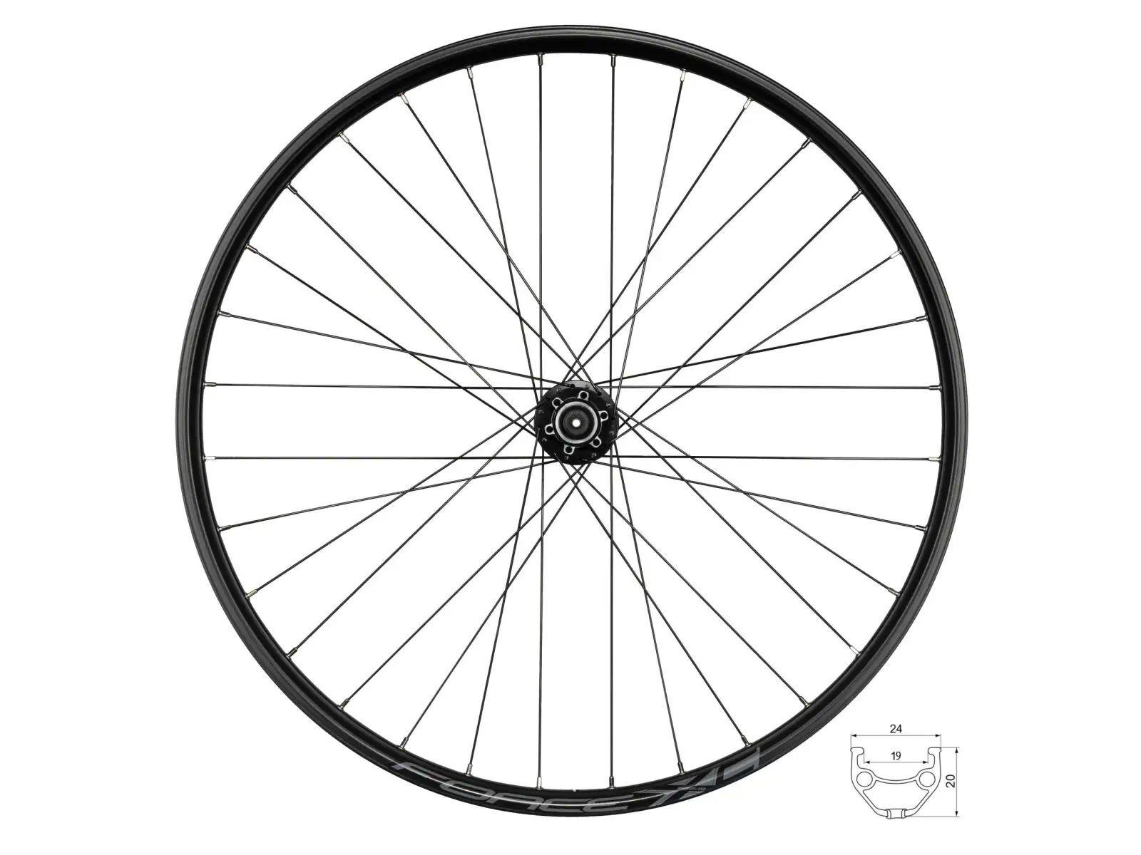 Force XC Disc 27,5" predné vypletené koleso náboj Force F804342