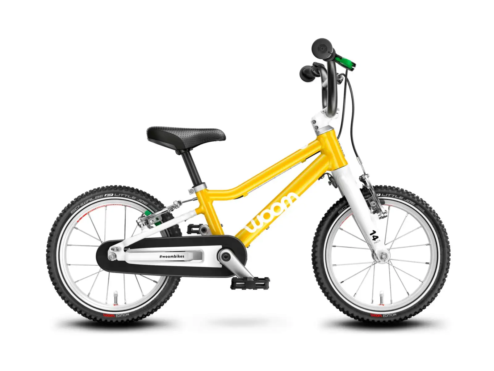 Woom 2 Yellow 14 Detský bicykel