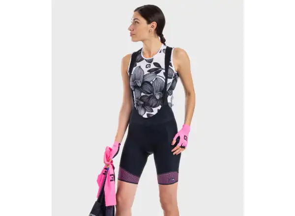 Alé PR-S Master 2.0 dámske kraťasy s trakmi a vložkou Black/Fluo Pink
