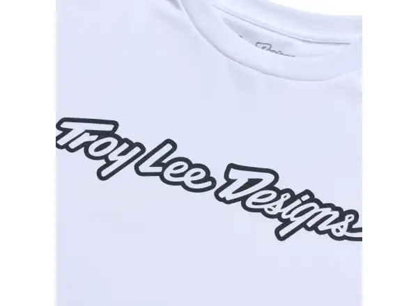 Troy Lee Designs Signature pánske tričko krátky rukáv White/Black