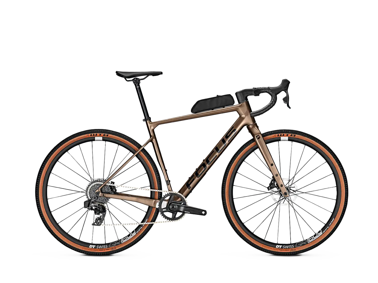 Focus Atlas 8.9 DI štýlový bicykel na štrk v farbe Goldbrown.