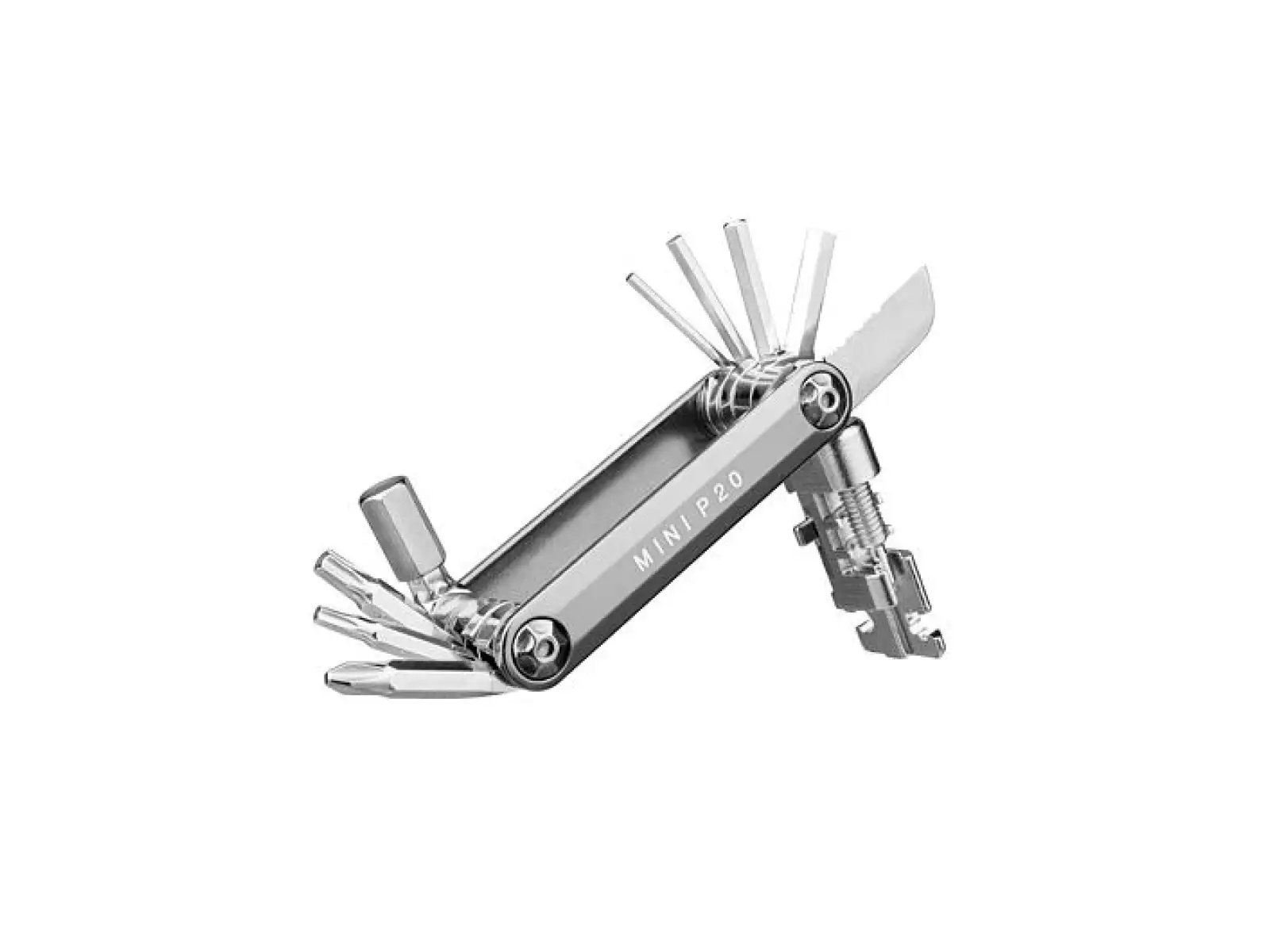 Multifunkčný kľúč Topeak Mini P20 20 funkcií strieborný