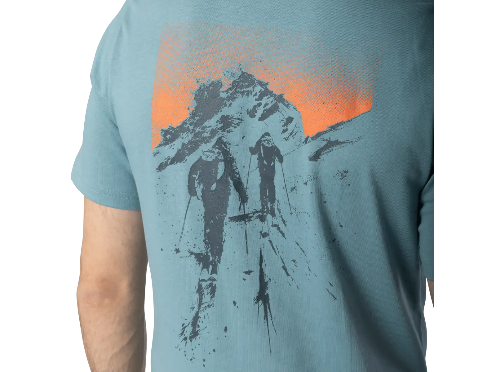 Dynafit Back Graphic Cotton pánske tričko krátky rukáv Smoke Blue/Approach