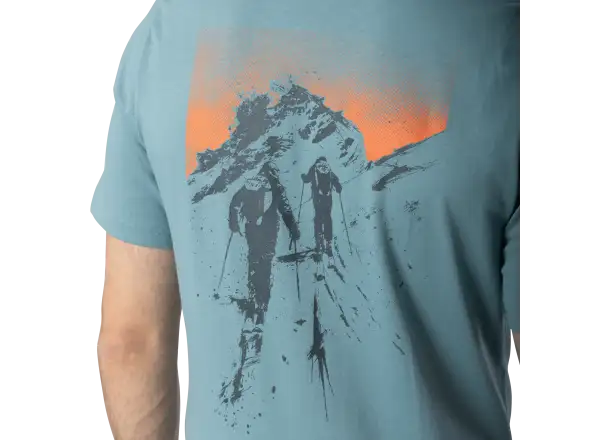 Dynafit Back Graphic Cotton pánske tričko krátky rukáv Smoke Blue/Approach