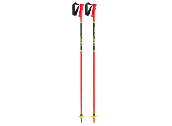 Leki Racing Kids detské zjazdové palice Bright Red/Black/Neon Yellow