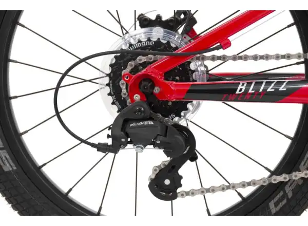Rock Machine Blizz 20 MD detský bicykel Gloss červená/biela/čierna