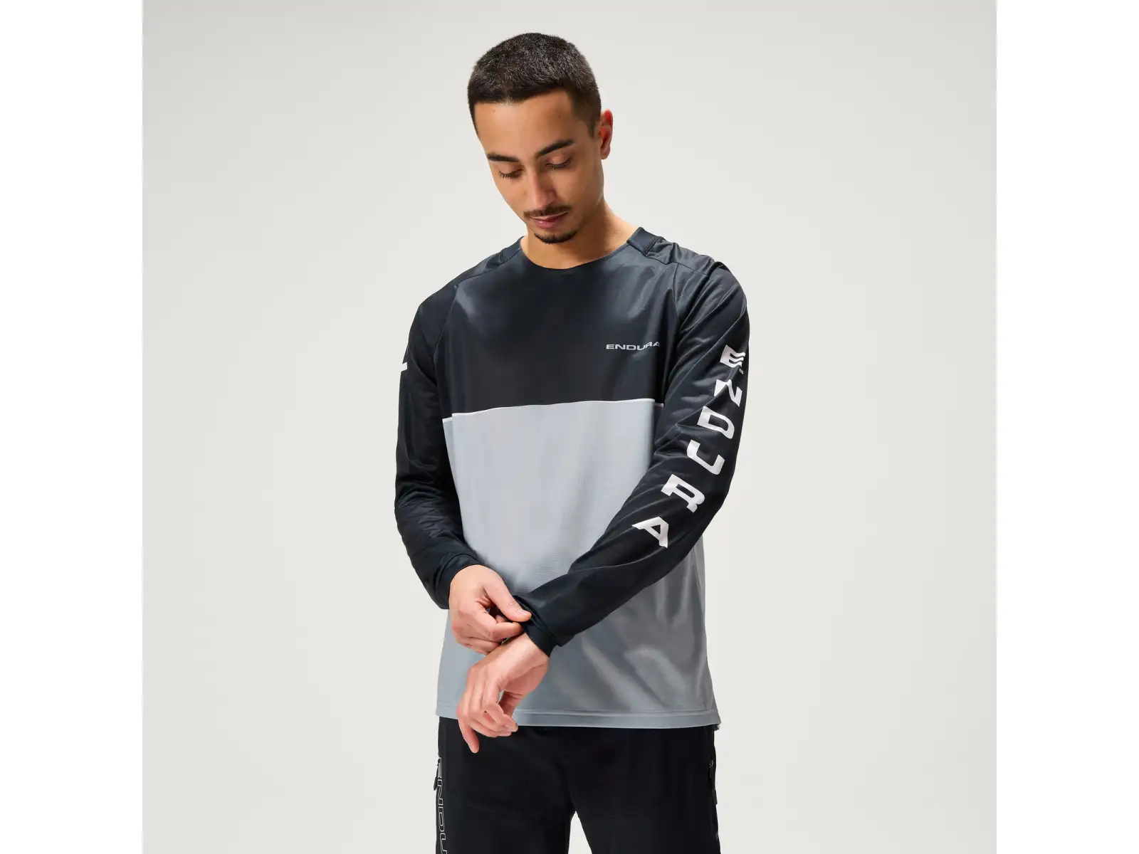 Endura Core Printed L/S Tee pánsky dres dlhý rukáv Black